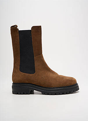 Bottines/boots nubuck talon de 4 à 6cm marron IMPACT femme