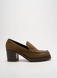 Mocassins nubuck talon de 7 à 9cm vert NIMAL femme