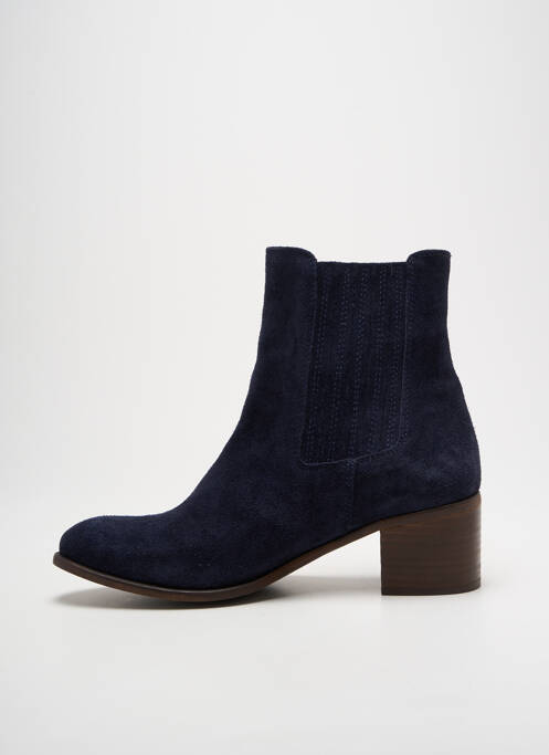 Bottines/boots nubuck talon de 4 à 6cm bleu ALIWELL femme