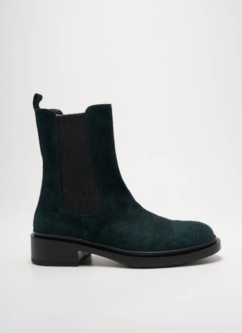 Bottines/boots nubuck talon de 4 à 6cm vert NIMAL femme