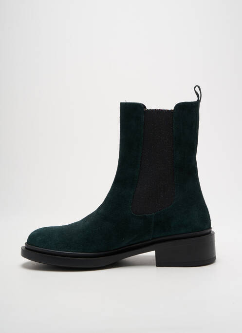 Bottines/boots nubuck talon de 4 à 6cm vert NIMAL femme