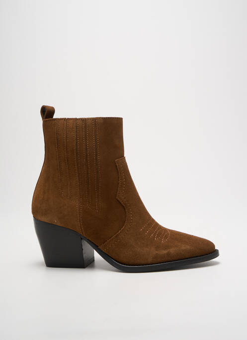 Bottines/boots bout pointu talon de 4 à 6cm marron IMPACT femme