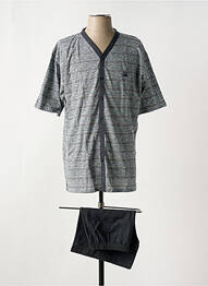 Pyjashort imprimé rayures gris MASSANA homme