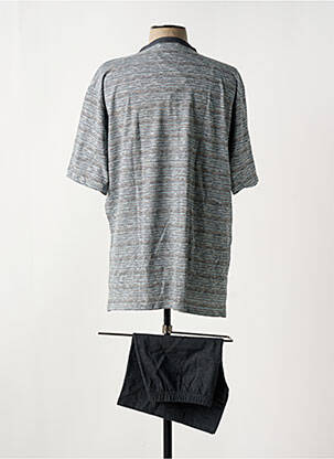 Pyjashort fermeture boutonnée sur le devant gris MASSANA homme