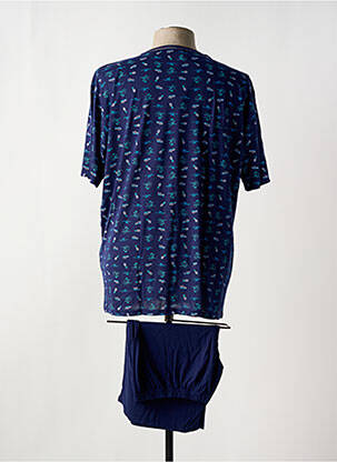 Pyjashort imprimé fantaisie bleu MASSANA homme