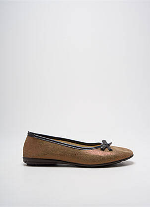 Chaussons/pantoufles tissage satiné talon plat jusqu'à 3cm marron SOIR ET MATIN femme