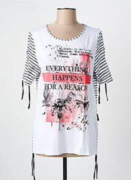 T-shirt manches mi-longues manches courtes noir CAPUCCINO femme