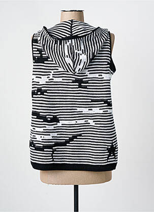 Gilet sans manche maille fine noir CAPUCCINO femme
