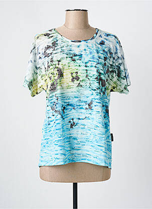 T-shirt imprimé fantaisie manches courtes bleu CAPUCCINO femme