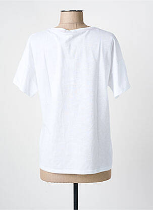 T-shirt sérigraphie manches courtes blanc MASSANA femme