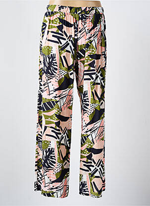 Pantalon droit tissage popeline taille normale noir MASSANA femme
