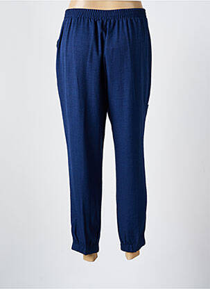 Pantalon 7/8 taille élastique taille normale bleu MASSANA femme