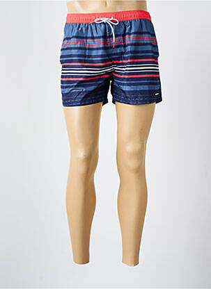 Short de bain imprimé rayures bleu MASSANA homme
