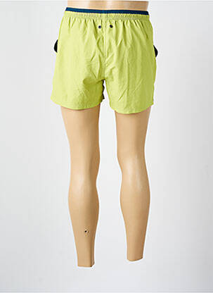 Short de bain effet matière satinée vert MASSANA homme