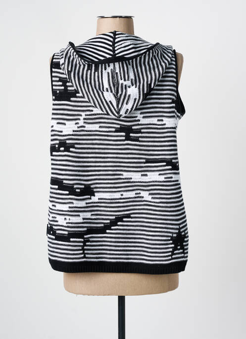 Gilet sans manche maille fine noir CAPUCCINO femme
