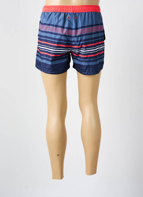 Short de bain effet matière satinée bleu MASSANA homme