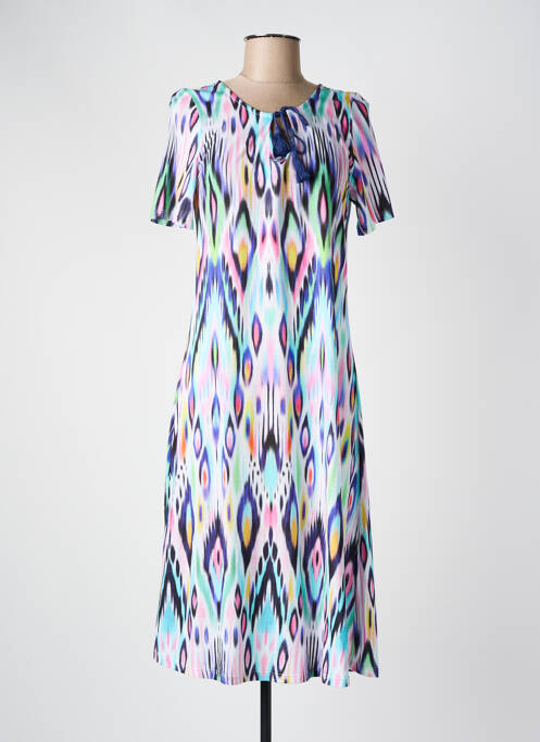 Robe mi-longue violet MASSANA pour femme