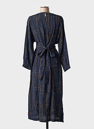 Robe longue imprimé fantaisie manches longues bleu NICE THINGS femme