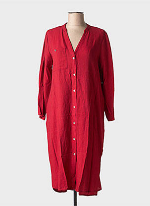 Robe mi-longue manches longues manches longues rouge NICE THINGS femme