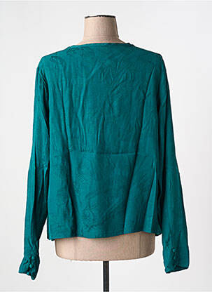 Blouse poignets boutonnés avec fente manches longues vert THOUGHT femme