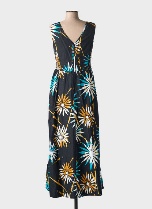 Robe longue tissage crêpe sans manche noir WHITE STUFF femme