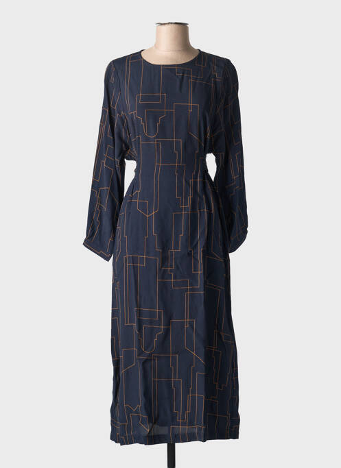 Robe longue manches longues manches longues bleu NICE THINGS femme