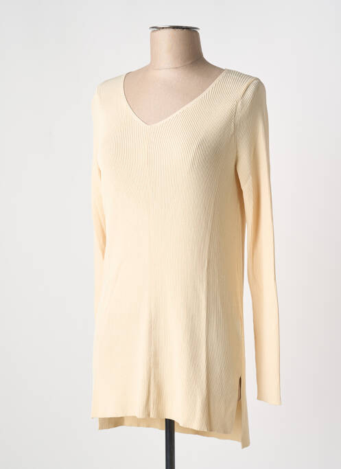 Pull tunique stretch manches longues beige NICE THINGS femme