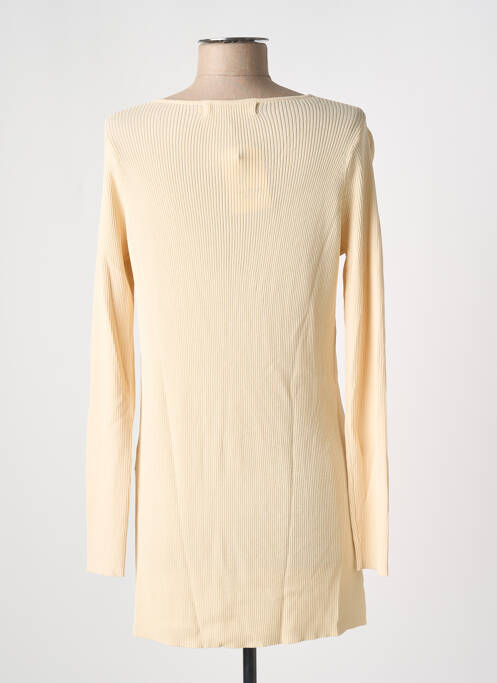 Pull tunique stretch manches longues beige NICE THINGS femme