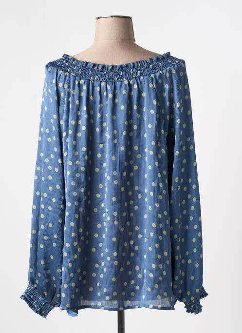 Blouse col rond manches longues bleu MY ESSENTIAL WARDROBE femme