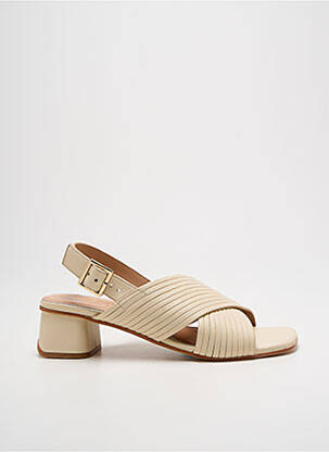 Sandales/nu pieds matière lisse talon de 4 à 6cm beige NICE THINGS femme