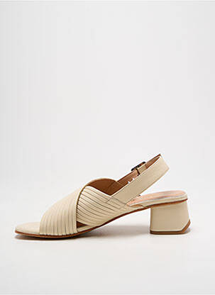 Sandales/nu pieds matière lisse talon de 4 à 6cm beige NICE THINGS femme