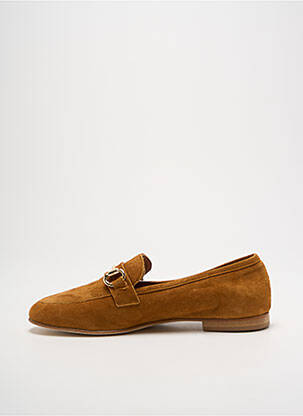 Mocassins nubuck talon plat jusqu'à 3cm marron SPAZIOZERO8 femme