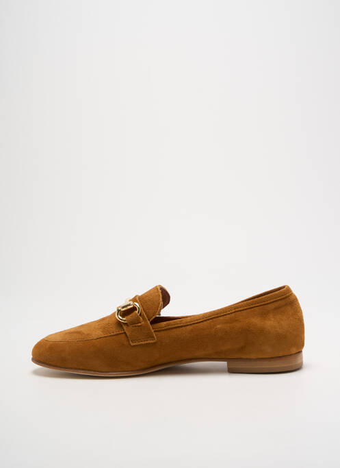 Mocassins chiquet talon plat jusqu'à 3cm marron SPAZIOZERO8 femme