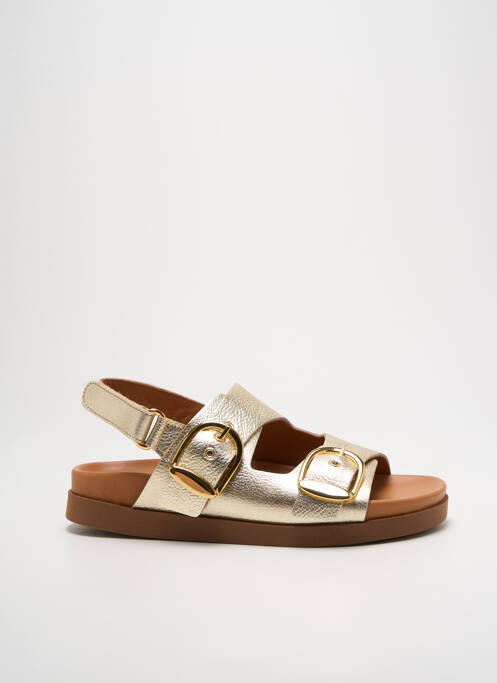 Sandales/nu pieds matière lisse talon plat jusqu'à 3cm or WE DO femme