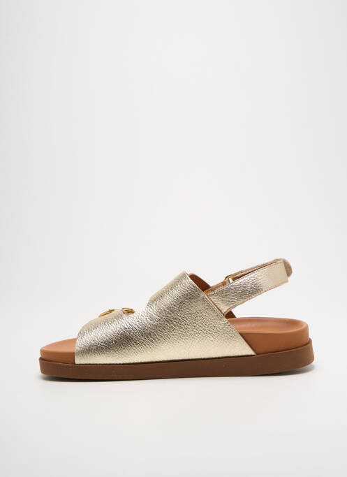 Sandales/nu pieds matière lisse talon plat jusqu'à 3cm or WE DO femme