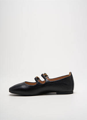 Ballerines tissage satiné talon plat jusqu'à 3cm noir UNISA femme