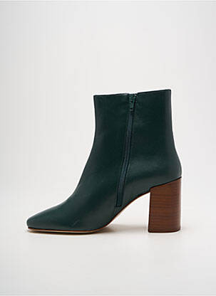 Bottines/boots matière lisse talon de 7 à 9cm vert SOFIA COSTA femme