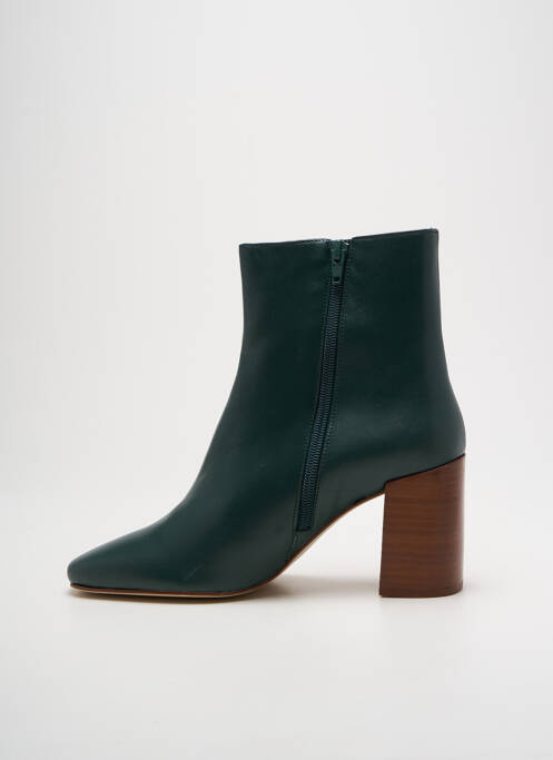 Bottines/boots matière lisse talon de 7 à 9cm vert SOFIA COSTA femme