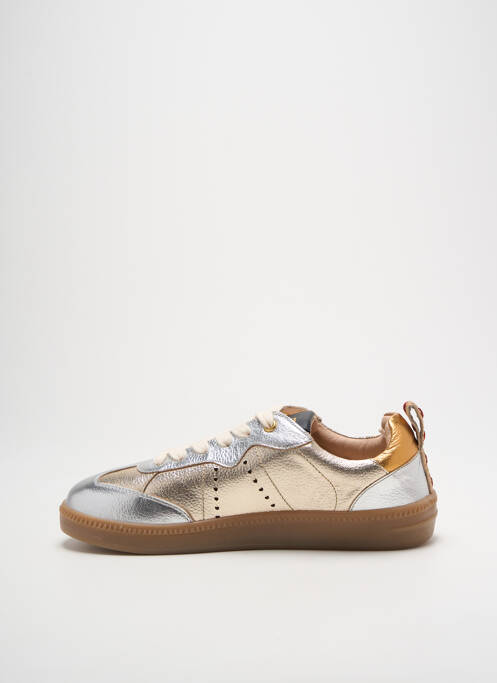 Baskets matière lisse talon plat jusqu'à 3cm or CRICKIT HAMBURG femme