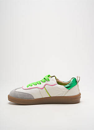 Baskets matière lisse talon plat jusqu'à 3cm vert CRICKIT HAMBURG femme