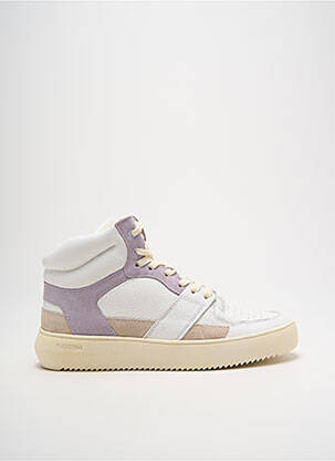 Baskets matière lisse talon plat jusqu'à 3cm violet BLACKSTONE femme