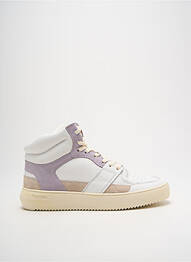 Baskets matière lisse talon plat jusqu'à 3cm violet BLACKSTONE femme
