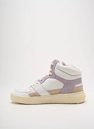 Baskets matière lisse talon plat jusqu'à 3cm violet BLACKSTONE femme