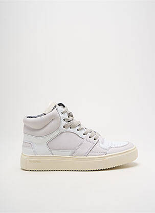 Baskets semelle amovible talon plat jusqu'à 3cm blanc BLACKSTONE femme