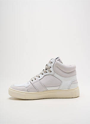 Baskets semelle amovible talon plat jusqu'à 3cm blanc BLACKSTONE femme