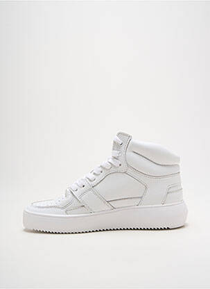 Baskets matière lisse talon de 4 à 6cm blanc BLACKSTONE femme