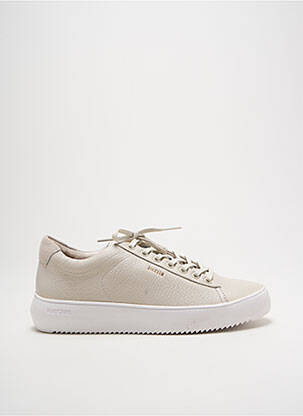 Baskets matière lisse talon plat jusqu'à 3cm beige BLACKSTONE femme