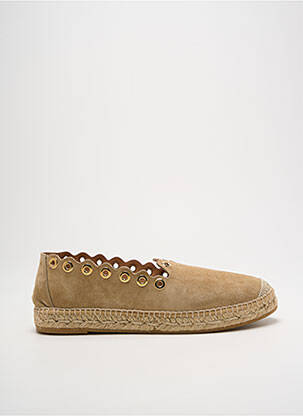Espadrilles nubuck talon plat jusqu'à 3cm marron KANNA femme