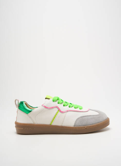 Baskets matière lisse talon plat jusqu'à 3cm vert CRICKIT HAMBURG femme