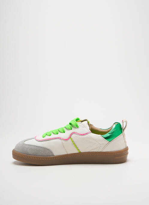 Baskets matière lisse talon plat jusqu'à 3cm vert CRICKIT HAMBURG femme